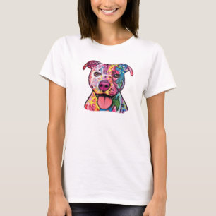 Buntes Pitbull T-Shirt