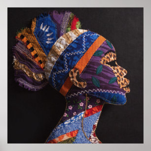 Buntes Plakat zur Würdigung Schwarzer Frauen