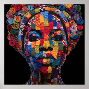 Buntes Plakat zur Würdigung Schwarzer Frauen