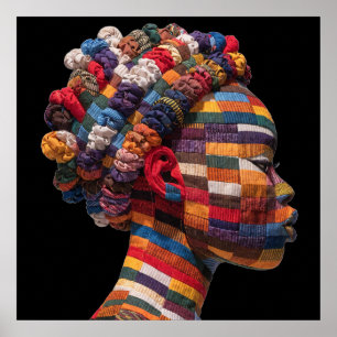 Buntes Plakat zur Würdigung Schwarzer Frauen