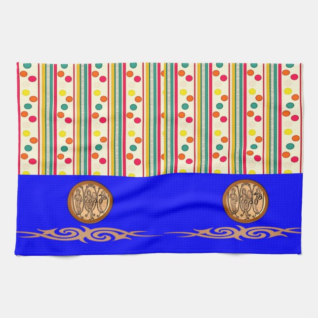 buntes pokadot werfen dekorative Küchentücher (Horizontal)