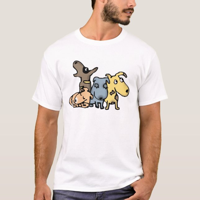Buntes Puppyes T-Shirt (Vorderseite)