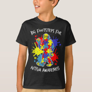 Buntes Puzzle Autismus-Bewusstsein Bigfoot Autismu T-Shirt