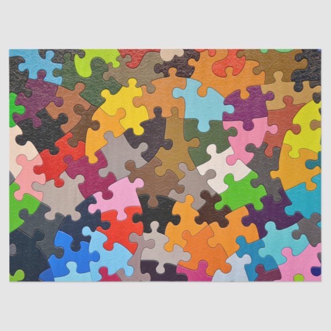 buntes Puzzle Seidenpapier (Vorderseite)