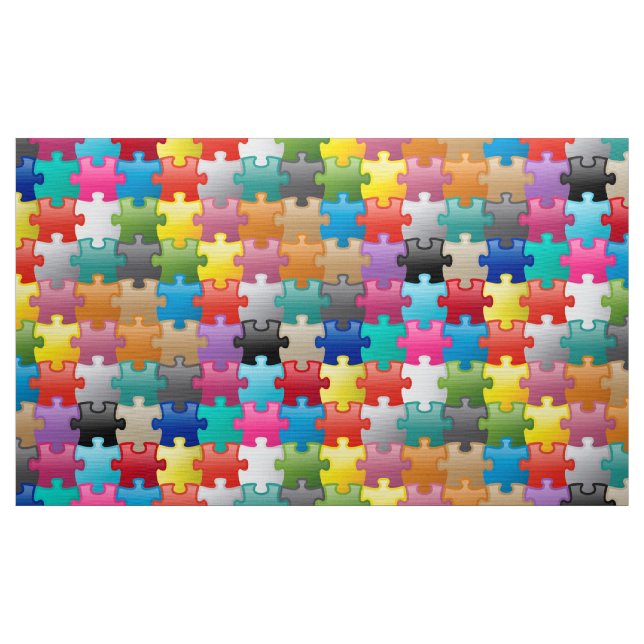 Buntes Puzzlespielmuster Stoff (Yard (91,4 cm))