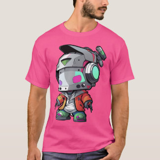 Buntes Rap-Roboter-Cartoon für T-Shirt und Sticker