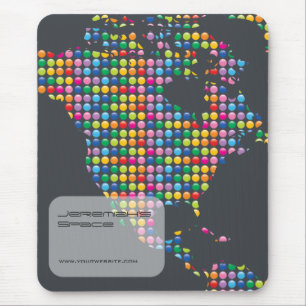Buntes Regenbogen-Mosaik punktiert moderne Mousepad