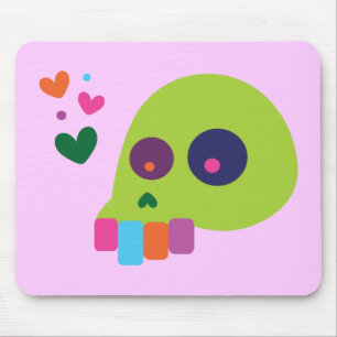 Buntes Regenbogen-Schädel Mousepad