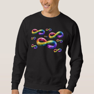 Buntes Regenbogen-Unendlichkeitsschild Sweatshirt