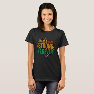 Buntes Retro-Bärenmutter-Design T-Shirt
