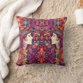 Buntes Retro-Hippie-Boho-Style-Kissen Kissen
