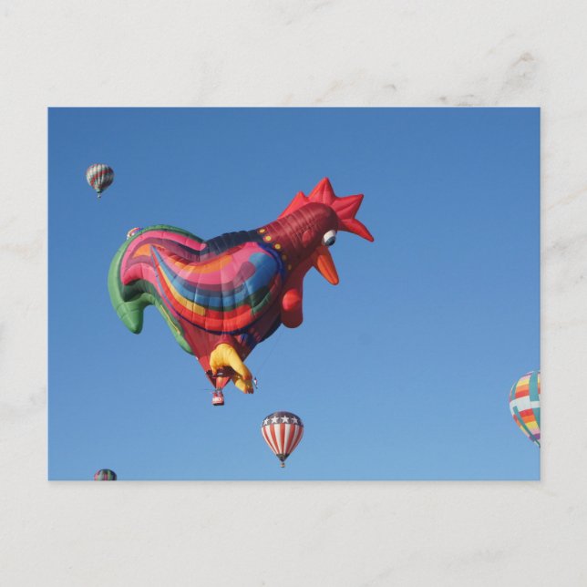 Buntes Roostesr Postkarte (Vorderseite)