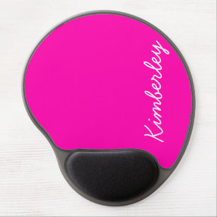 Buntes rosa Neonmonogramm-modische Mode-Farben Gel Mousepad
