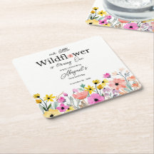 Buntes Rosa Unsere kleine Wildblume 1. Geburtstag