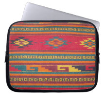 Buntes rotes aztekisches Muster