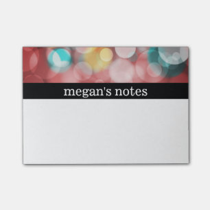 Buntes rotes Bokeh Post-it Klebezettel