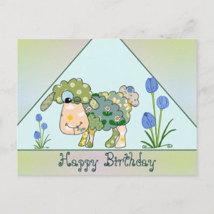 Buntes Schaf Postkarte
