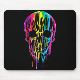 Buntes schmelzendes Totenkopf-Halloween-Jungen-Reg Mousepad