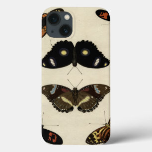 Buntes Schmetterlings-Gemisch auf Sahnehintergrund iPhone 13 Hülle