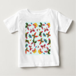 Buntes Schmetterlingsgarten-Babyoutfit Baby T-shirt