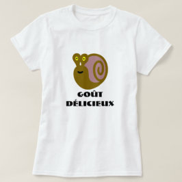 Buntes Schnecke und Text goût délicieux T-Shirt