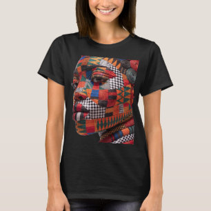 Buntes Schwarzes Frauen T-Shirt feiern