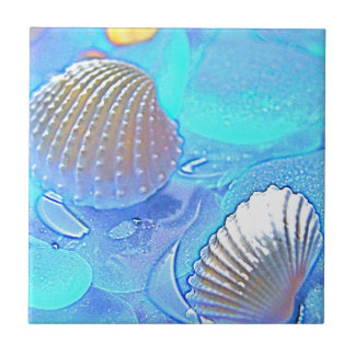 Buntes Seeglas Fliese