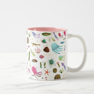 Buntes Seeleben Zweifarbige Tasse