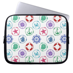 Buntes Seemuster Laptopschutzhülle
