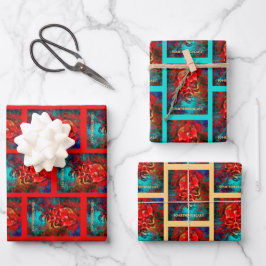 Buntes Skelett. Etwas Schreckliches Geschenkpapier Set