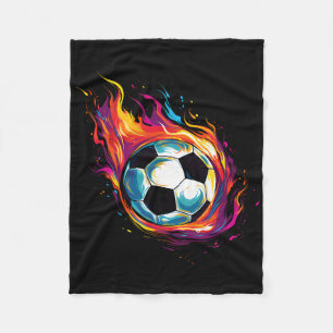 Buntes Soccer Ll Fleecedecke