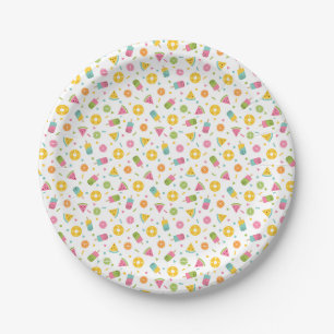 Buntes Sommer-Eiscreme-Muster Pappteller