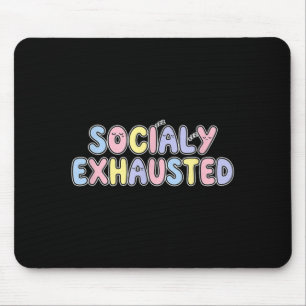 Buntes sozial erschöpftes Reden-Emblem Mousepad