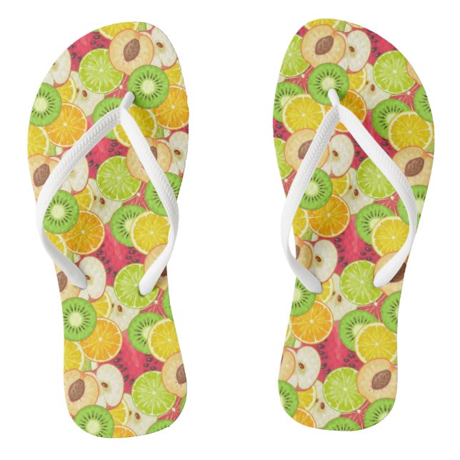 Buntes Spaß-Frucht-Muster Flip Flops (Fußbett)