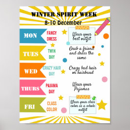 buntes Spirit-Week-Flyer-Poster Poster