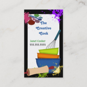 Buntes Spritzen, das Visitenkarte kocht