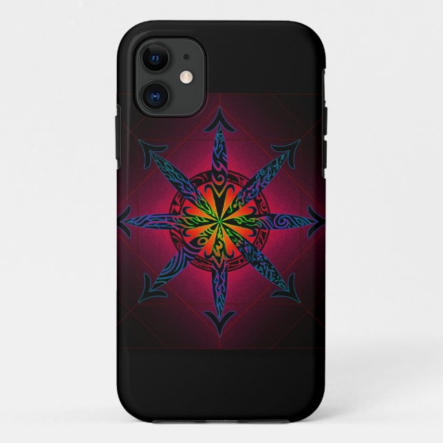Buntes Stammes- Chaos-Symbol Case-Mate iPhone Hülle (Rückseite)