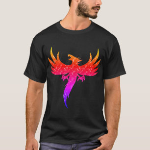 Buntes steigendes Phoenix T-Shirt