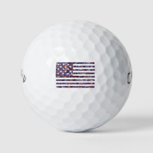 Buntes Sternenbanner Amerika-Flagge Golfball
