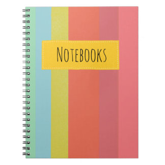 Buntes Streifen-Notizbuch  Notizblock