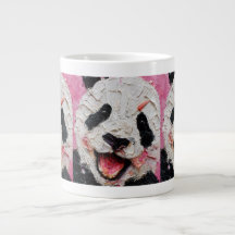 Buntes, strukturiertes Keramik-Mug für Tierliebhab