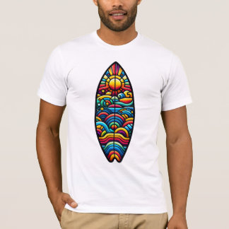 Buntes Surfbrett T-Shirt