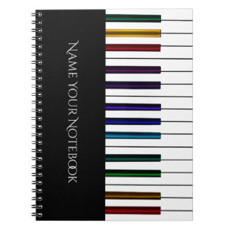 Buntes Tastatur-Klavier-Musik-Notizbuch Notizblock