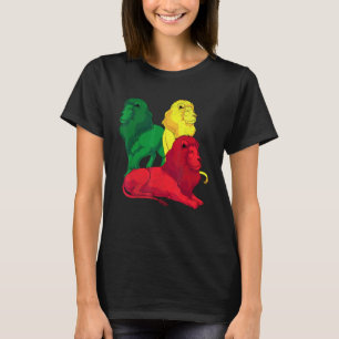 Buntes Tier König Zoo Tier Afrika Safari Löwe T-Shirt