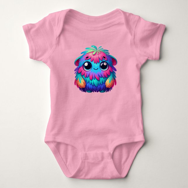 Buntes Tierchen Baby Strampler (Vorderseite)