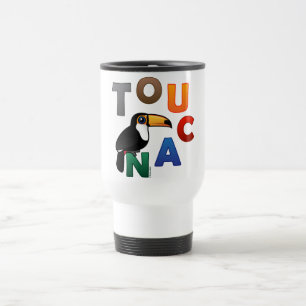 Buntes Toucan Reisebecher