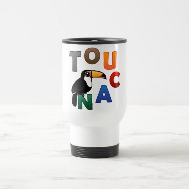 Buntes Toucan Reisebecher (Mittel)