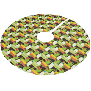Buntes Toucans Polyester Weihnachtsbaumdecke