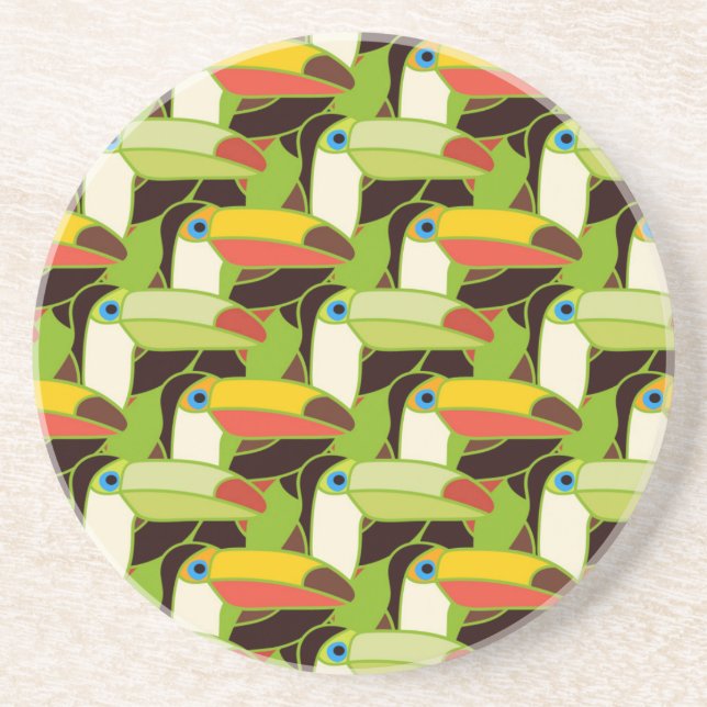 Buntes Toucans Sandstein Untersetzer (Vorne)