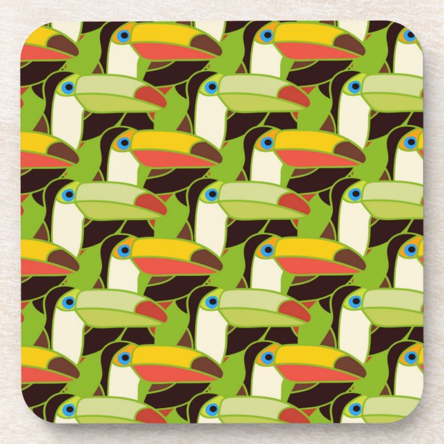 Buntes Toucans Untersetzer (Vorderseite)